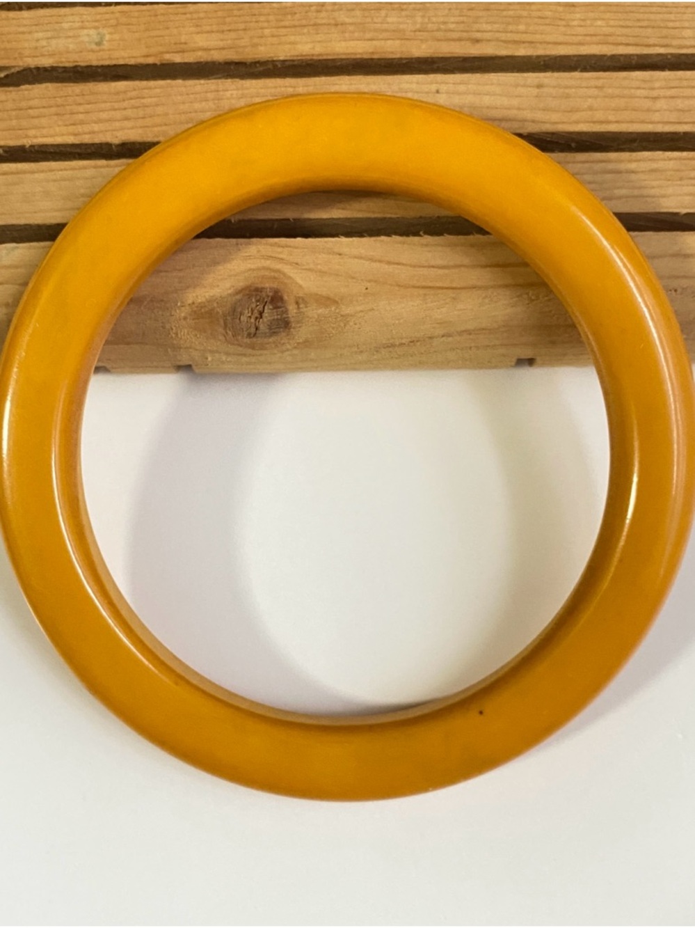 Vintage Avon Color Go Round Bangle Bracelet Butterscotch Yellow